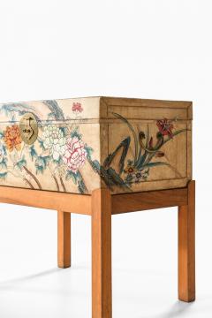 Josef Frank Rare Freestanding Chest in Brass Parchment and Walnut by Josef Frank 1940s - 4565057
