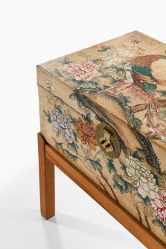 Josef Frank Rare Freestanding Chest in Brass Parchment and Walnut by Josef Frank 1940s - 4565058