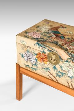 Josef Frank Rare Freestanding Chest in Brass Parchment and Walnut by Josef Frank 1940s - 4565059