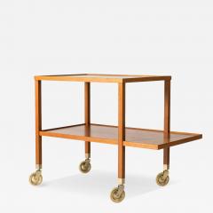 Josef Frank Trolley in Brass and Mahogany by Josef Frank 1950s - 4532641