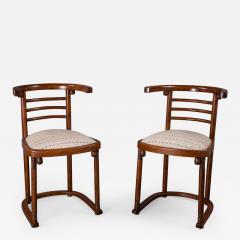 Josef Hoffmann A Pair of Josef Hoffmann Die Fledermaus Chairs - 806412