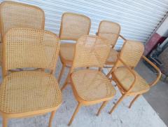 Josef Hoffmann Josef Hoffman for Thonet Set of Six Bentwood and Cane Chairs - 3772905