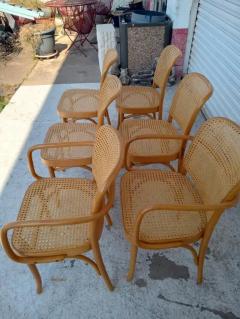 Josef Hoffmann Josef Hoffman for Thonet Set of Six Bentwood and Cane Chairs - 3772915