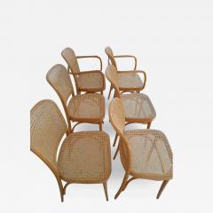 Josef Hoffmann Josef Hoffman for Thonet Set of Six Bentwood and Cane Chairs - 3775281