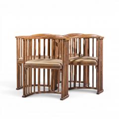 Josef Hoffmann Josef Hoffmann No 729 2F Bentwood Barrel Chairs Set of 4 - 4687101