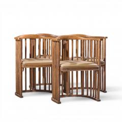 Josef Hoffmann Josef Hoffmann No 729 2F Bentwood Barrel Chairs Set of 4 - 4689027
