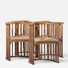 Josef Hoffmann Josef Hoffmann No 729 2F Bentwood Barrel Chairs Set of 4 - 4689055