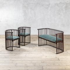 Josef Hoffmann Josef Hoffmann Wooden and Velvet Sofa - 4472155