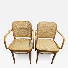 Josef Hoffmann Pair of Josef Hoffman for Thonet Bentwood and Cane Armchairs - 4160900