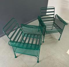 Josef Hoffmann Pair of Metal Lounge Chairs By Woodard in the Style of Josef Hoffman - 3958239