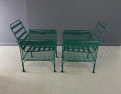 Josef Hoffmann Pair of Metal Lounge Chairs By Woodard in the Style of Josef Hoffman - 3958260