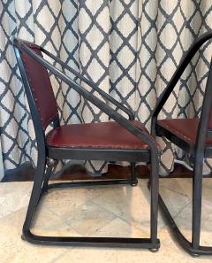 Josef Hoffmann Rare Pair of Josef Hoffmann Model 725 B F Chairs for J J Kohn - 2209290