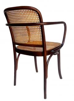 Josef Hoffmann Set of 4 Mid Century Modern Dining Prague Chairs by Josef Hoffmann Cane Wood - 3433403