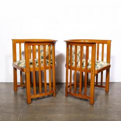 Josef Hoffmann Three Piece Set by Josef Hoffmann w Beech Frame Clarence House Fabric - 2909343