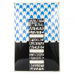 Josef Hoffmann Wiener Werkst tte Vienna Art Nouveau Enamel Advertising Sign - 4062838