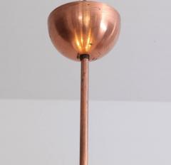 Josef Hurka 1 of 2 1930s Copper Pendant Lamps with Glass Diffuser Bauhaus - 550865