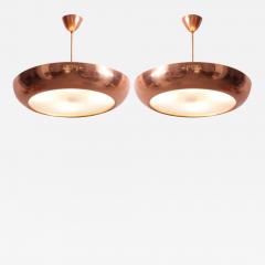 Josef Hurka 1930s Copper and Glass Pendant Lamp by Josef Hurka for Napako 1 of 2 - 552926