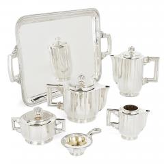 Josep Buxeda Art Deco Spanish silver coffee and tea set - 2967542