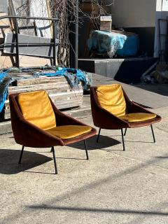 Joseph Andre Motte Joseph Andr Motte pair of armchairs 800 for Steiner France 1950s - 3053650