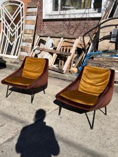 Joseph Andre Motte Joseph Andr Motte pair of armchairs 800 for Steiner France 1950s - 3053652