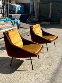 Joseph Andre Motte Joseph Andr Motte pair of armchairs 800 for Steiner France 1950s - 3053654