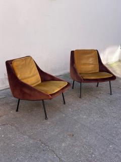 Joseph Andre Motte Joseph Andr Motte pair of armchairs 800 for Steiner France 1950s - 3053656