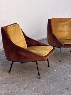 Joseph Andre Motte Joseph Andr Motte pair of armchairs 800 for Steiner France 1950s - 3053657