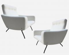 Joseph Andre Motte Pair of armchairs 743 model by J A Motte Ed Steiner France circa 1957 - 4177643