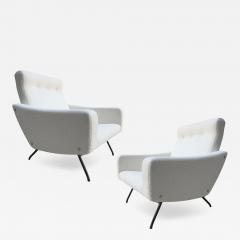 Joseph Andre Motte Pair of armchairs 743 model by J A Motte Ed Steiner France circa 1957 - 4177804
