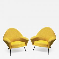 Joseph Andre Motte Pair of model 770 armchairs by Joseph Andr Motte Ed Steiner France circa 1958 - 3440094