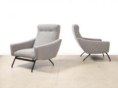 Joseph Andre Motte Rare Pair of Lounge Chairs by Joseph Andre Motte - 3013438