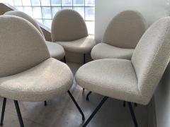 Joseph Andre Motte Set of six chairs model 771 France 1950s - 2287938
