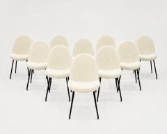 Joseph Andre Motte Set of ten model 771 chairs by Joseph Andr Motte Editions Steiner circa 1954 - 4796159