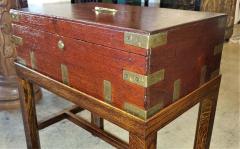 Joseph Bramah 19th Century Campaign Candle Box or Chest on Stand by J Bramah - 1713536