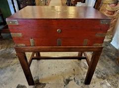 Joseph Bramah 19th Century Campaign Candle Box or Chest on Stand by J Bramah - 1713549