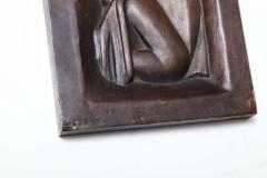 Joseph Cs ky Femme se peignant Bronze relief by Joseph Csaky - 1543831
