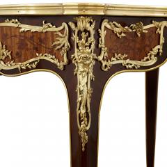 Joseph Emmanuel Zwiener Louis XV style gilt bronze and marquetry desk attributed to Zwiener - 2035770