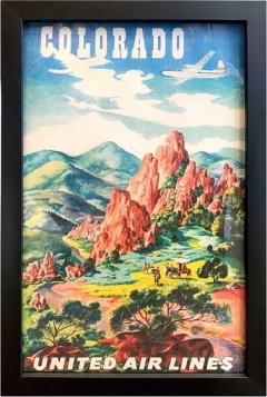 Joseph Feher Colorado Vintage United Airlines Travel Poster by Joseph Feher 1950s - 3740288