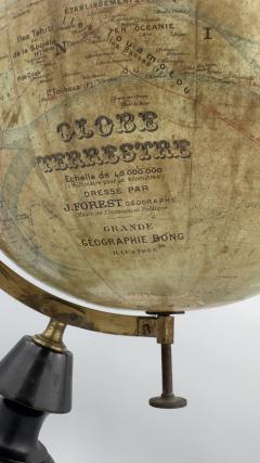 Joseph Forest Large terrestrial globe by Joseph Forest Paris France circa 1890 - 4211231