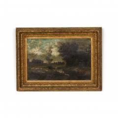 Joseph Foxcroft Cole American Victorian Landscape of Sheep by Stream - 4634792
