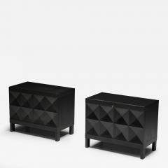 Joseph Fran ois De Coene Brutalist De Coene Cabinet in Stained Oak Belgium 1970s - 4372250