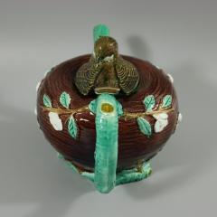 Joseph Holdcroft Majolica Bird on Nest Teapot - 2846429