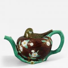 Joseph Holdcroft Majolica Bird on Nest Teapot - 2849141