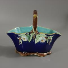 Joseph Holdcroft Majolica Floral Basket - 2608192