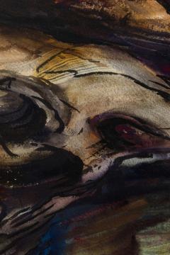 Joseph Knowles American Post War Abstract Watercolor Titled Whirlpool  - 4514552