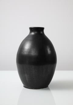 Joseph Mougin J Mougin Black Vase France c 1950 signed - 3721321