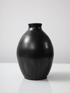 Joseph Mougin J Mougin Black Vase France c 1950 signed - 3721324