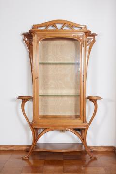 Joseph Paul Anthony Selmersheim French Art Nouveau Walnut Vitrine by Tony Selmersheim - 1465571