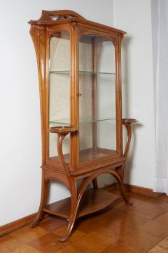 Joseph Paul Anthony Selmersheim French Art Nouveau Walnut Vitrine by Tony Selmersheim - 1465602