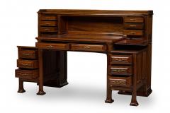 Joseph Paul Anthony Tony Selmersheim Tony Selmersheim French Art Nouveau Oak and Brass Architects Desk - 4273239